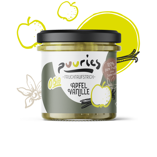 puuries®  Bio-Fruchtaufstrich Apfel Vanille